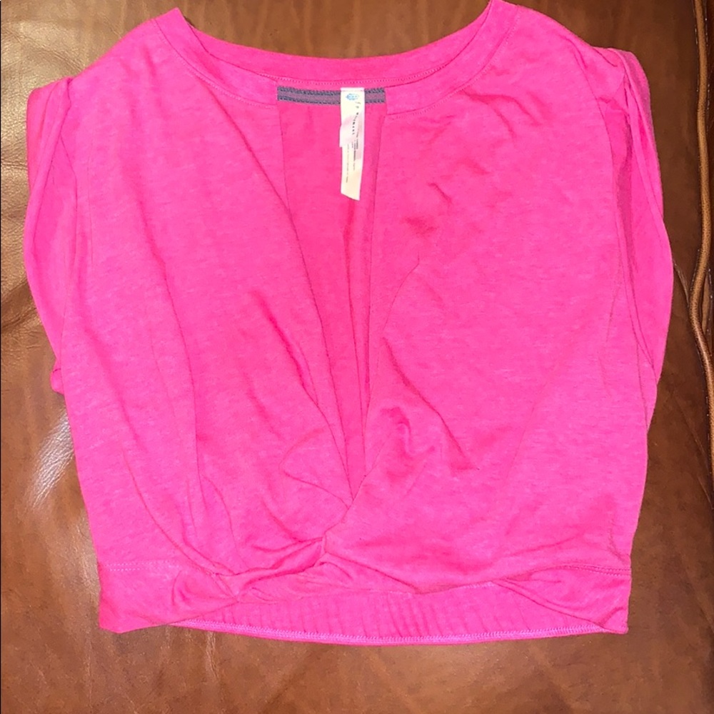 Free People / FP Movement pink cropped tee